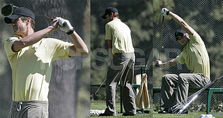 Josh Practices His Swing While We Admire His Form