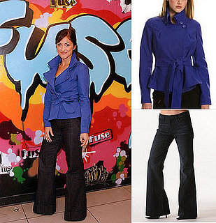 Found! Minka Kelly's Wrap Jacket and Wide-Leg Jeans 