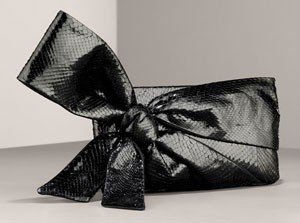The Look For Less: Valentino Python Bow Clutch 