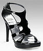 The Look For Less: Stuart Weitzman Patent Pump Sandals 