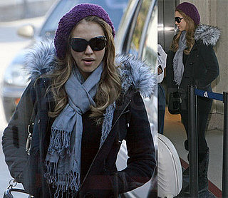 Jessica Alba at Lax