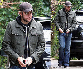 John Krasinski Arrives Home in Hollywood