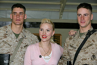 Scarlett Johansson Greets Marines in Kuwait