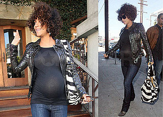 Pregnant Halle Berry Out in LA on January 30, 2008