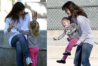 Jen and Violet's Pink Pants Peek-a-boo!