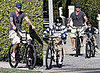 David Beckham Rides A Bike With Romeo Beckham and Brooklyn Beckham