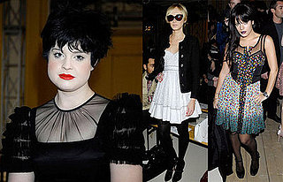 Lily Allen, Kelly Osbourne and Kim Stewart at Luella Bartley during London Fashion Week