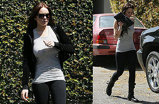 Lindsay Lohan and Samantha Ronson at the Santa Monica Airport
