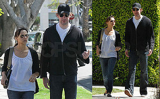 John Krasinski Has Lunch With Rashida Jones