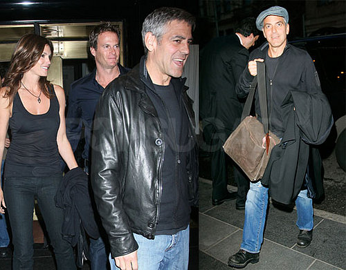 Leatherheads Star and Director George Clooney Out with Cindy Crawford and Rande Gerber