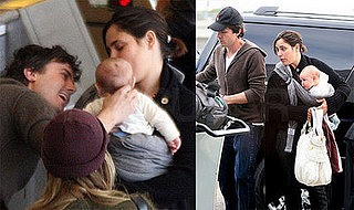 Casey Affleck at LAX With Summer Phoenix and Sons