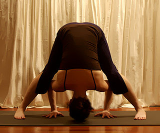 Yoga Pose Wide-Legged Forward Bend A