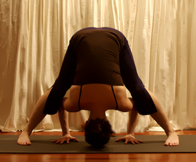 Yoga Pose Wide-Legged Forward Bend A