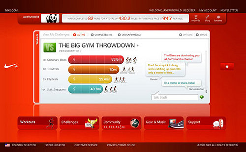 Nike + iPod Meets Gym Equipment