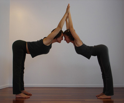 Partner Yoga Pose: Triple Hill