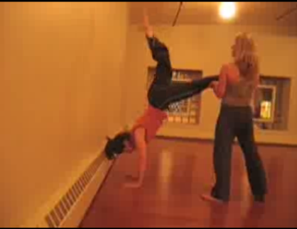 Partner Yoga Pose: Handstand Help 