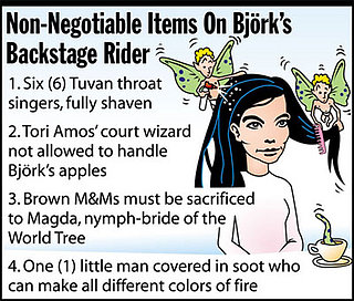 Bjork's Demands Backstage