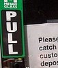 Don't Dump Feces in Trash Sign