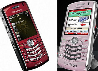 The red and pink BlackBerry Pearl