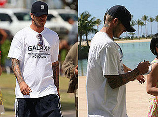 David Beckham Keeps the Sun Out of His Eyes, Detroit Style
