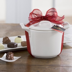 Mini Porcelain Stockpot With Valrhona Chocolates Mini Porcelain Stockpot With Valrhona Chocolates
