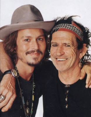 Johnny Depp with his Idol, Keith Richards! Great Photo Shoot!!