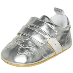 Supersize This: Silver Crib Shoes
