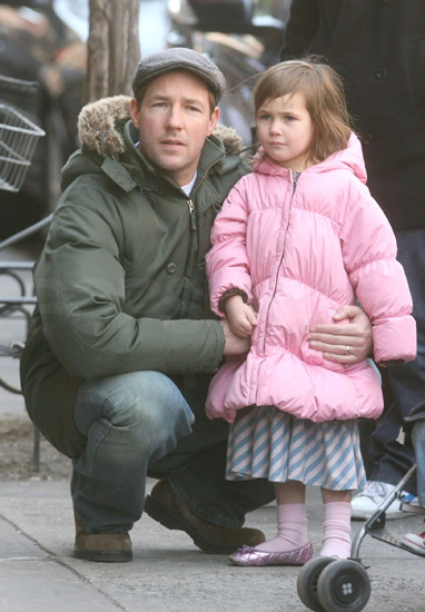 Ed Burns and daughter Grace bundled up in NYC. Ed Burns and daughter Grace bundled up in NYC.