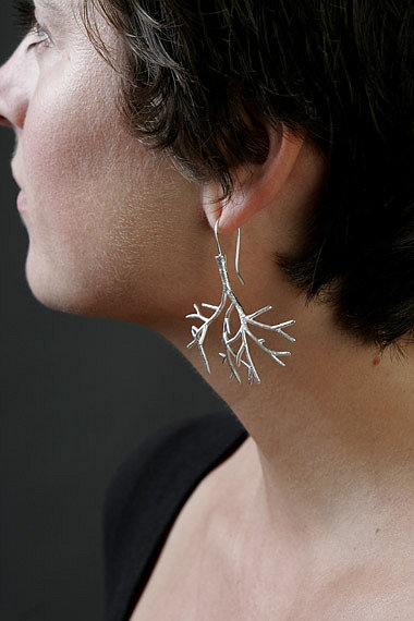 Sarah Hood, jewelry artist :: Jewelry :: Arbor :: Tree Earrings