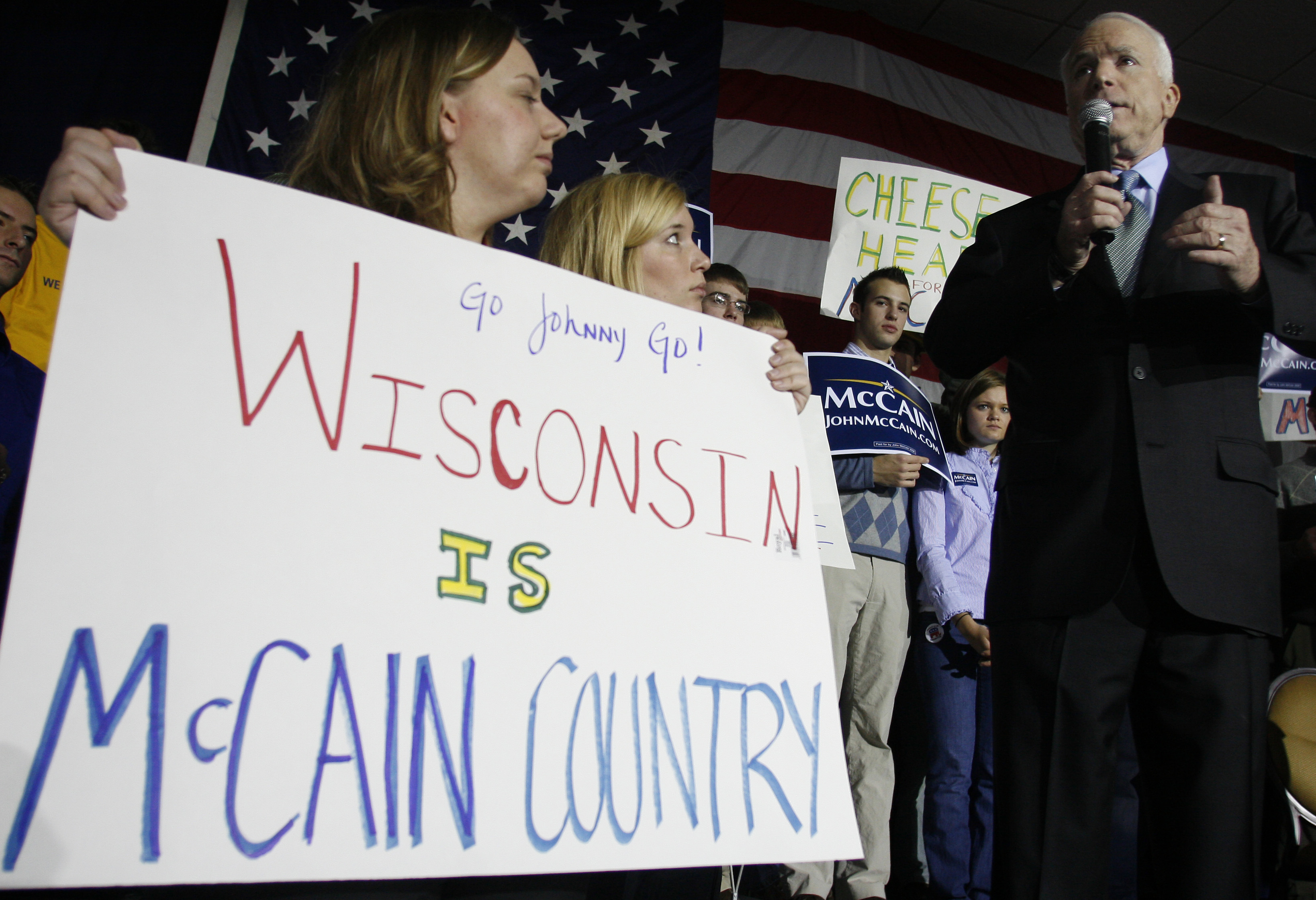 Go Johnny Go! McCain held a campaign rally on election day in Milwaukee. Go Johnny Go! McCain held a campaign rally on election day in Milwaukee.