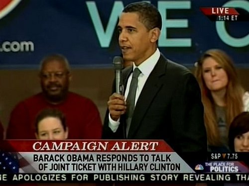 Obama Says No to Dream Ticket