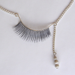 Eyelash necklaces by Stephanie Simek