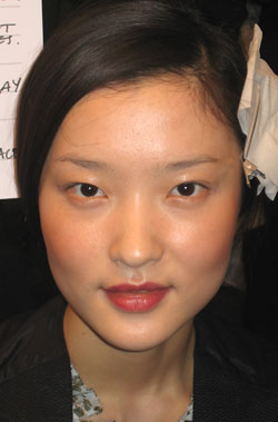 Backstage at the 2008 Fall Aquascutum Fashion Show