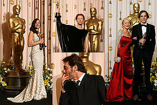 2008 Oscars Winners Daniel Day-Lewis, Marion Cotillard, Tilda Swinton and Javier Bardem in the Press Room