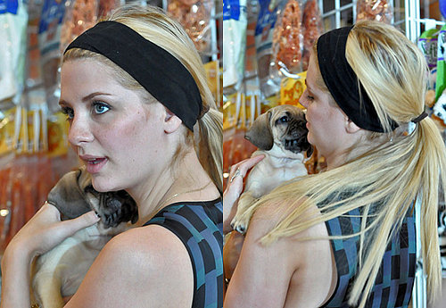 Mischa Barton Kisses Her Puppy During Shopping Trip in Bel Air