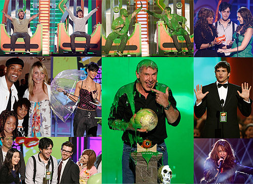 Harrison Ford Gets Slimed, Miley Cyrus And Drake Bell Win Big At The 2008 Nickelodeon Kids' Choice Awards.