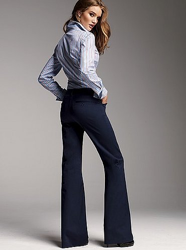 The Christie Fit flare pant in stretch cotton