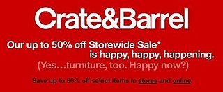 Sale Alert: Crate and Barrel Storewide Sale