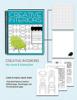Home Library: Creative Interiors Coloring Book