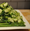 The Greeniest Salad: Asparagus, Cucumbers, Scallions