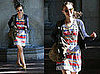 Natalie Portman Goes to Chateau Marmont in Striped Dress and Yellow Flats