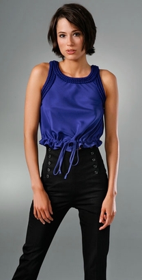 Fab Finger Discount: Larsen Gray Bellara Crop Braid Tank 
