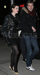 Photos of Anne Hathaway In A Black Mini Skirt In NYC Photos of Anne Hathaway In A Black Mini Skirt In NYC