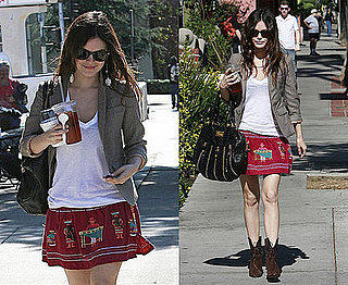 Rachel Bilson Out and About in LA In LnA T-Shirt and Temperley Bag