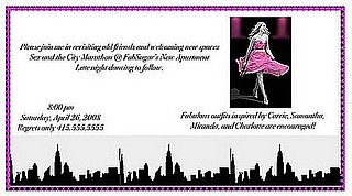 Come Party With Me: Sex and the City Marathon — Invite 