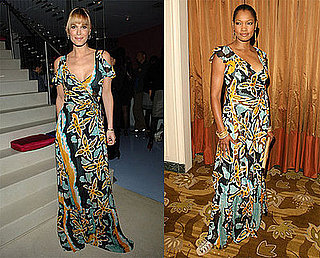 Garcelle Beauvais Nilon and Molly Sims in Diane von Furstenberg Print Maxi Dress