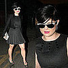 Kelly Osbourne in a Tailored Dress, Leopard Pumps, and Black and White Ray Bans