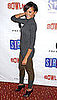 Model Selita Ebanks Attends the Bowlmor Lanes 70th Anniversary in NYC in Brown Leggings
