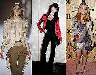 Daisy Lowe in Red Satin Blazer, Leven Rambin at Hurley Event