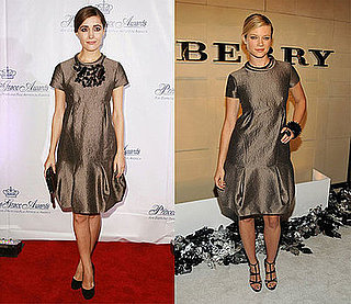 Who Wore It Better? Burberry Metallic Tiered Dress 